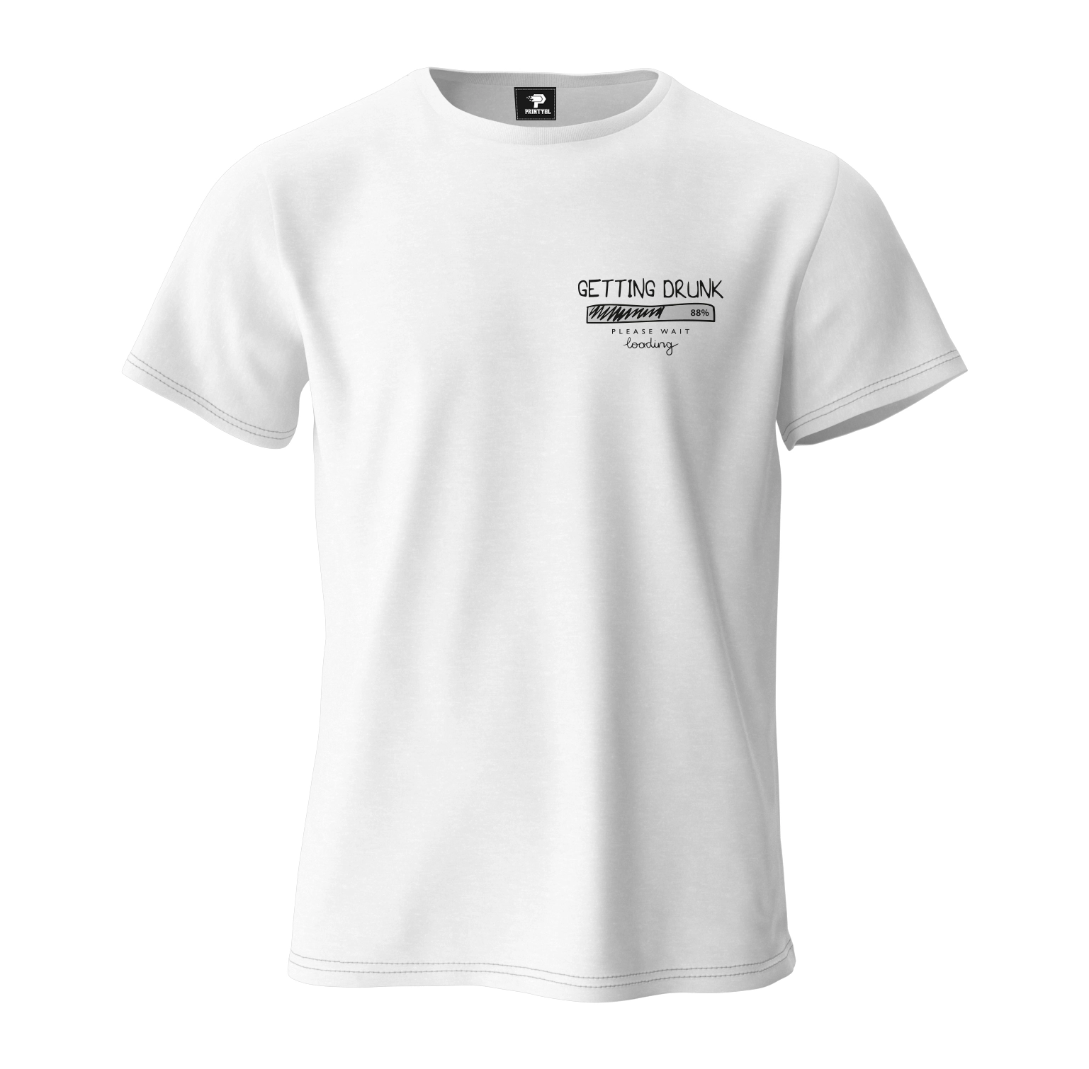 Getting Drunk Ön Ve Arka Baskılı T-Shirt