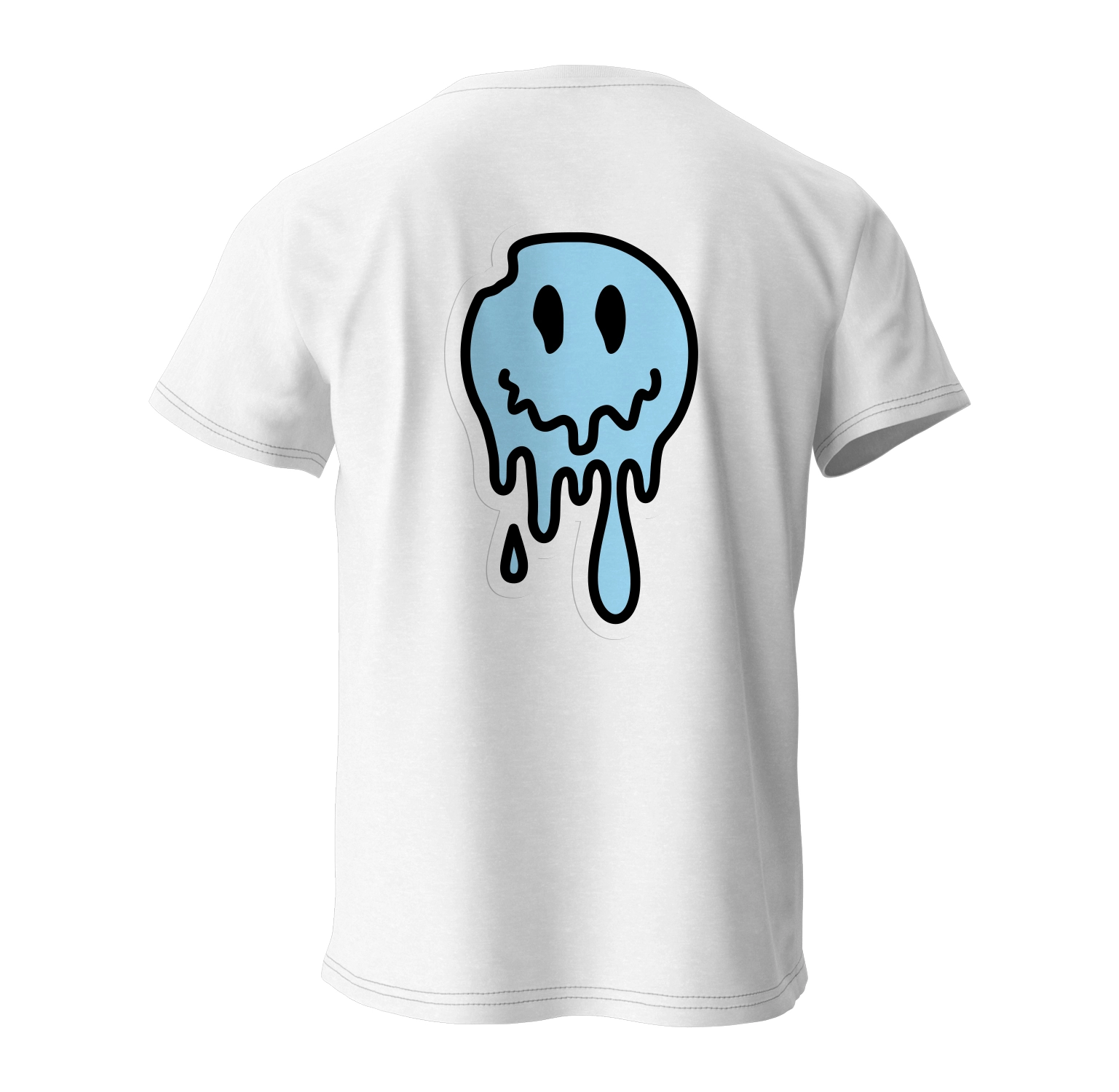 Smile Ön Ve Arka Baskılı T-Shirt