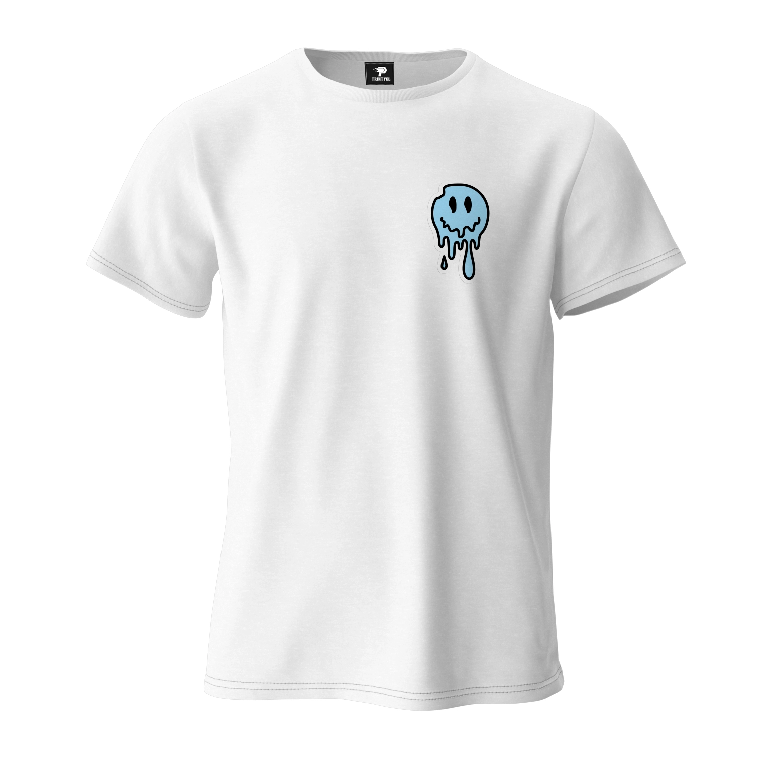 Smile Ön Ve Arka Baskılı T-Shirt