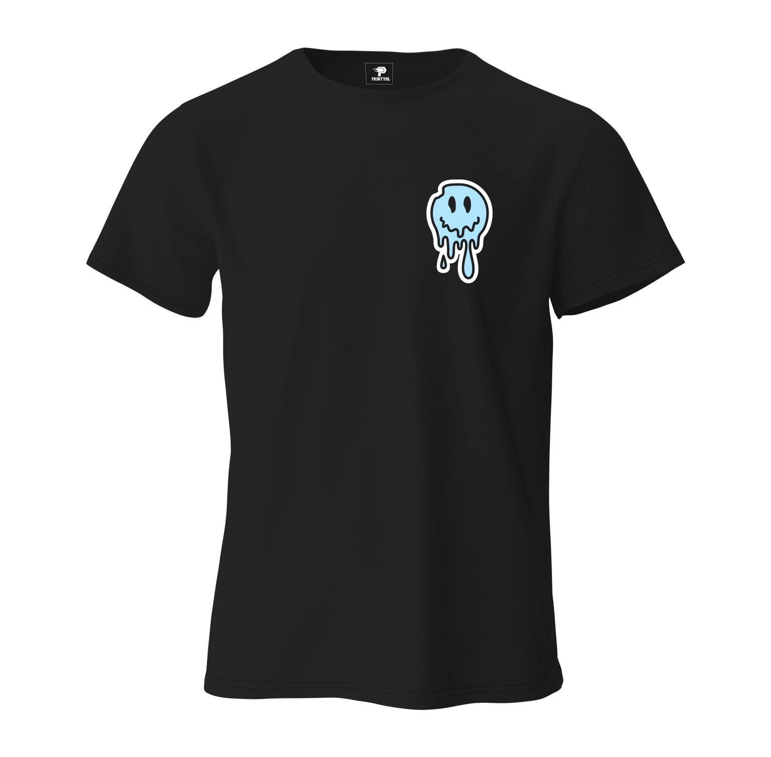 Smile Ön Ve Arka Baskılı T-Shirt